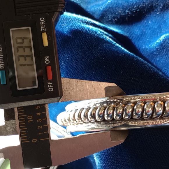 Sterling Silver Twisted Coil Cuff Bracelet Stamped Sterling - Picture 11 of 16